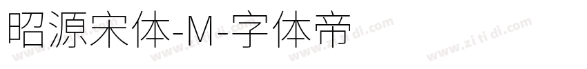 昭源宋体-M字体转换