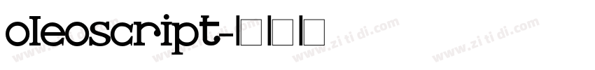 oleoscript字体转换