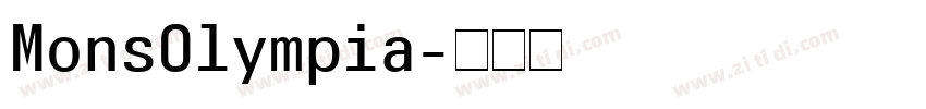 MonsOlympia字体转换