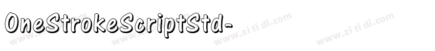 OneStrokeScriptStd字体转换
