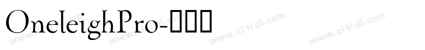 OneleighPro字体转换