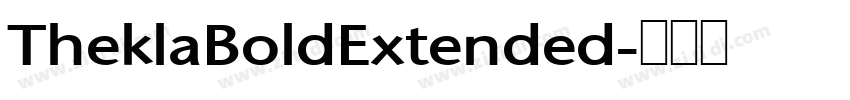 TheklaBoldExtended字体转换
