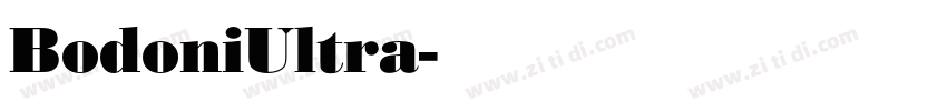 BodoniUltra字体转换