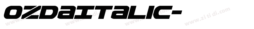 OzdaItalic字体转换