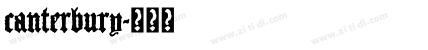 canterbury字体转换
