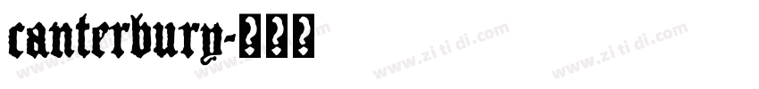 canterbury字体转换