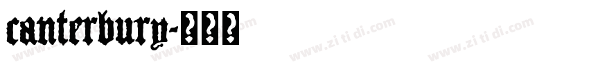 canterbury字体转换
