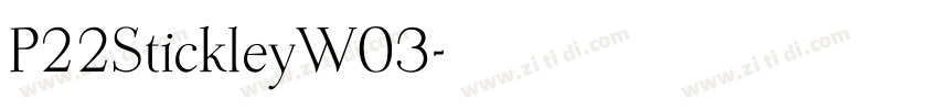 P22StickleyW03字体转换