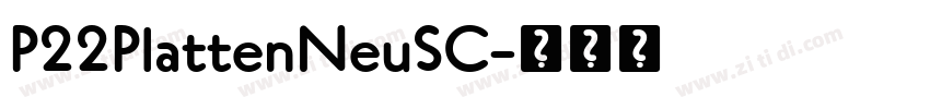 P22PlattenNeuSC字体转换 P22PlattenNeuSC字体转换