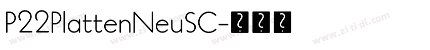 P22PlattenNeuSC字体转换 P22PlattenNeuSC字体转换