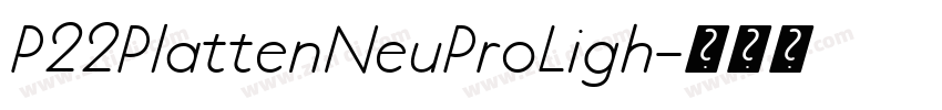 P22PlattenNeuProLigh字体转换
