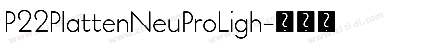 P22PlattenNeuProLigh字体转换