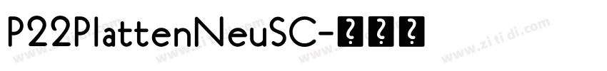 P22PlattenNeuSC字体转换 P22PlattenNeuSC字体转换