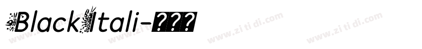BlackItali字体转换