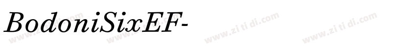 BodoniSixEF字体转换