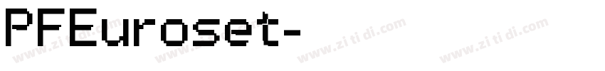 PFEuroset字体转换