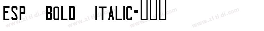 esp_bold_italic字体转换