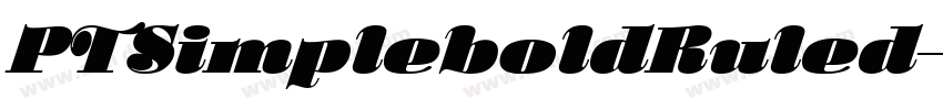 PTSimpleboldRuled字体转换