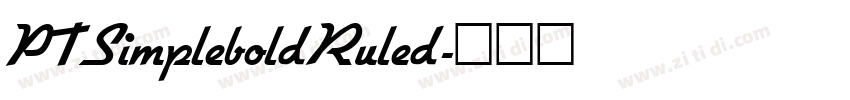 PTSimpleboldRuled字体转换