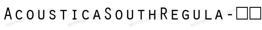 AcousticaSouthRegula字体转换