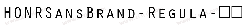 HONRSansBrand-Regula字体转换