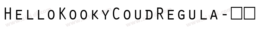 HelloKookyCoudRegula字体转换