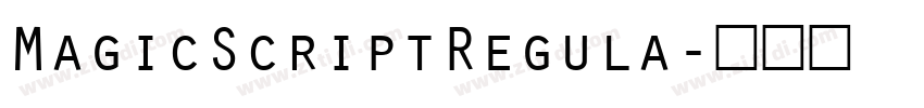 MagicScriptRegula字体转换