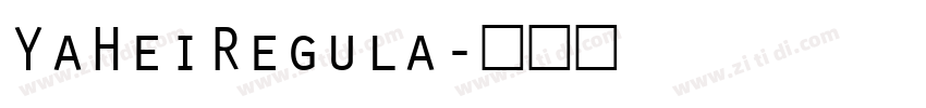 YaHeiRegula字体转换
