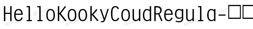 HelloKookyCoudRegula字体转换