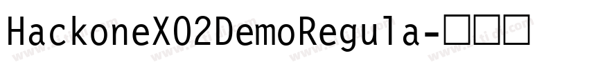 HackoneX02DemoRegula字体转换