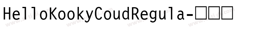 HelloKookyCoudRegula字体转换