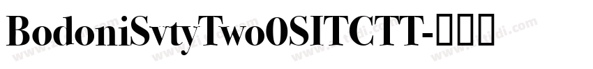 BodoniSvtyTwo0SITCTT字体转换