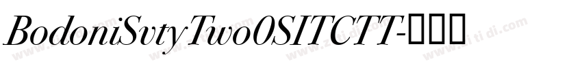 BodoniSvtyTwo0SITCTT字体转换