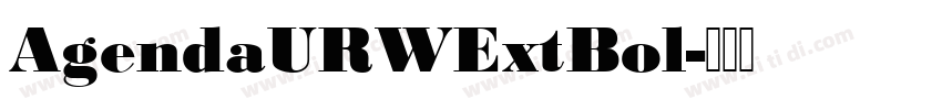 AgendaURWExtBol字体转换