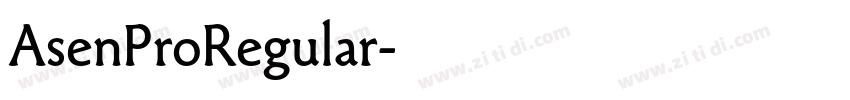 AsenProRegular字体转换