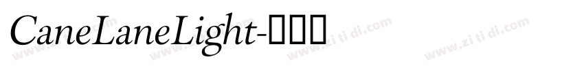 CaneLaneLight字体转换