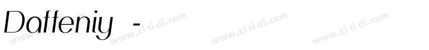 Daffeniy家族字体转换