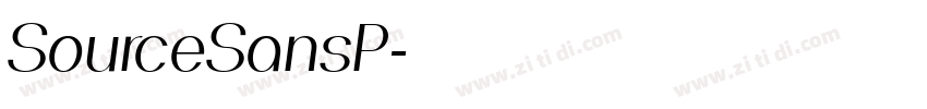 SourceSansP字体转换 SourceSansP字体转换
