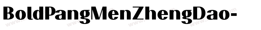 BoldPangMenZhengDao字体转换