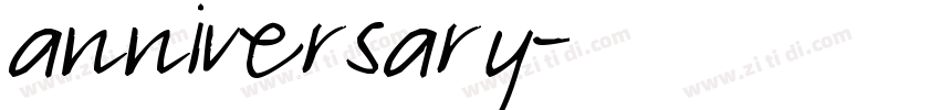 anniversary字体转换