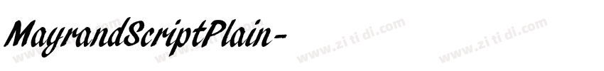 MayrandScriptPlain字体转换