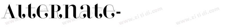 Alternate字体转换