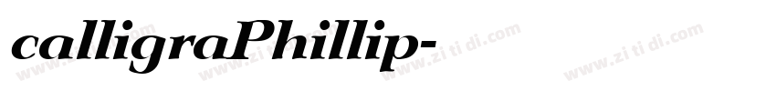 calligraPhillip字体转换 calligraPhillip字体转换
