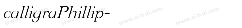 calligraPhillip字体转换 calligraPhillip字体转换