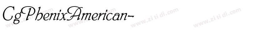 CgPhenixAmerican字体转换