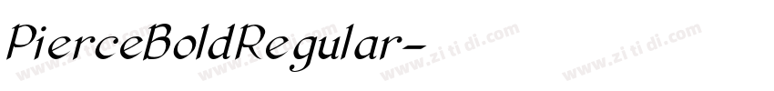 PierceBoldRegular字体转换