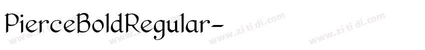 PierceBoldRegular字体转换