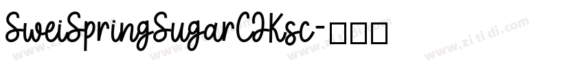 SweiSpringSugarCJKsc字体转换
