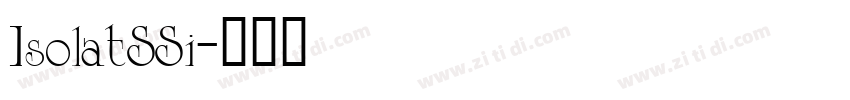 IsolatSSi字体转换