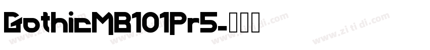 GothicMB101Pr5字体转换